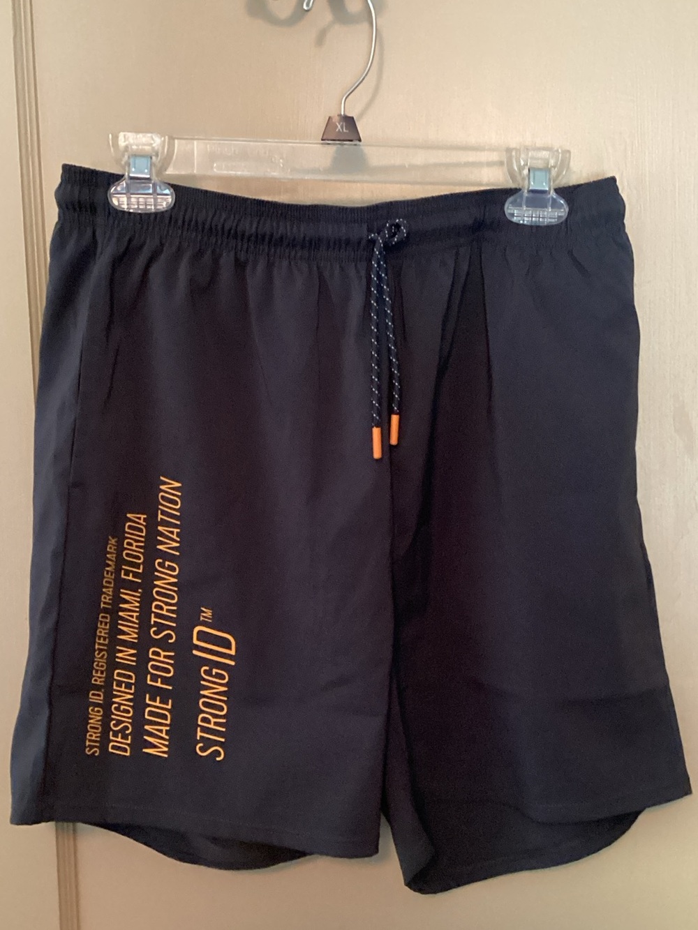 Zumba Fitness Gray Athletic Shorts with Orange Accent
